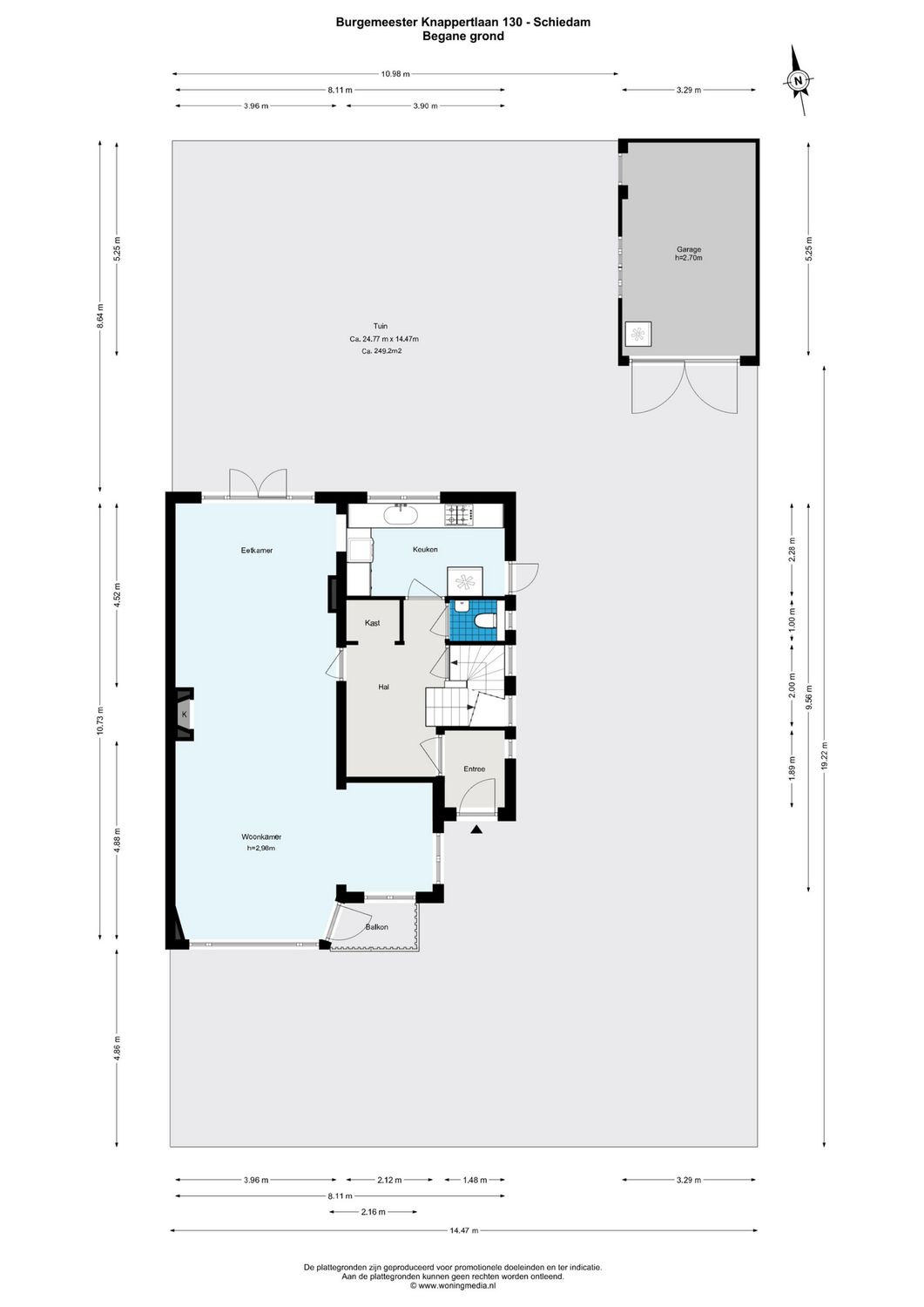 Burgemeester Knappertlaan 130, SCHIEDAM plattegrond 0