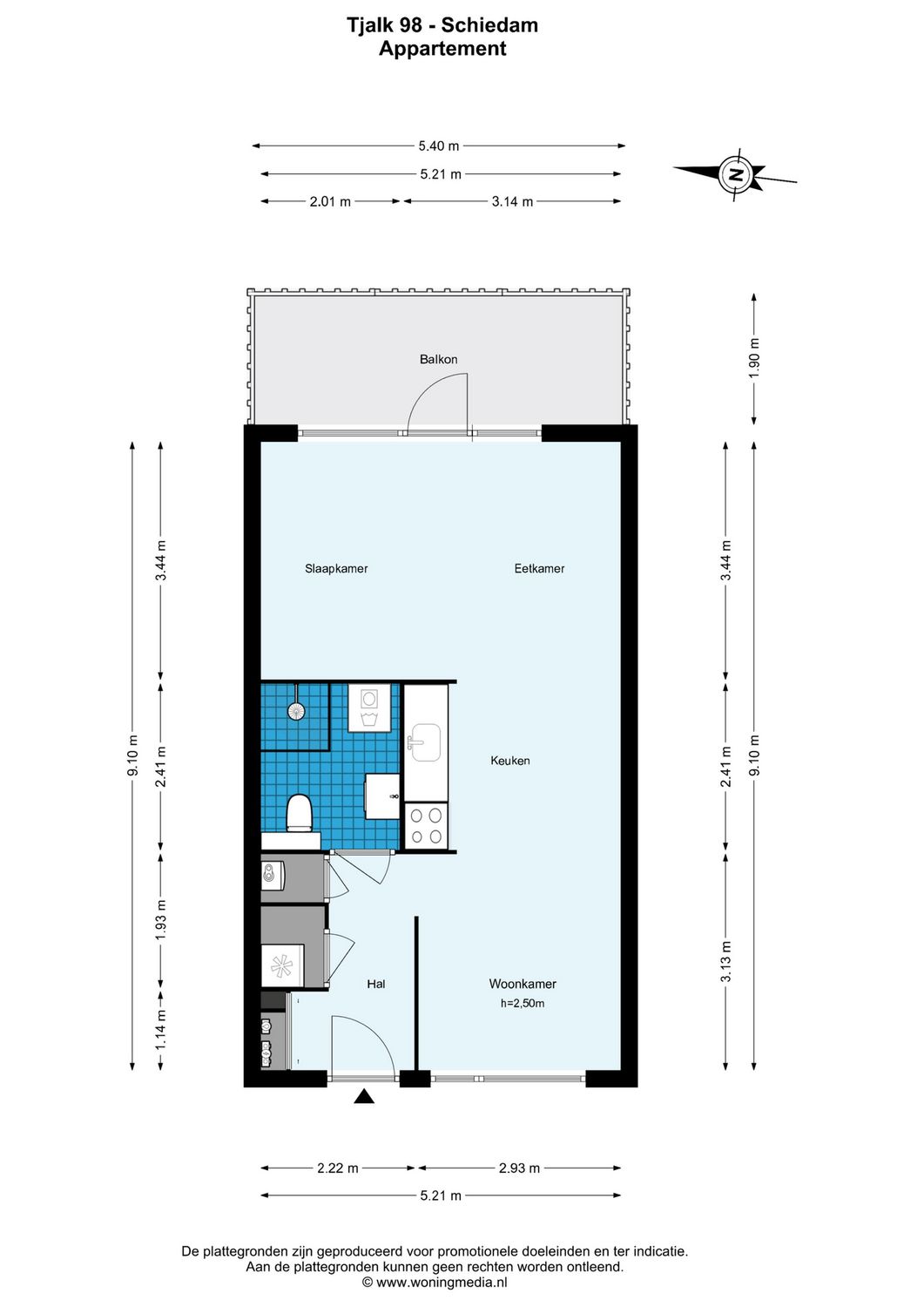 Tjalk 98, SCHIEDAM plattegrond 0