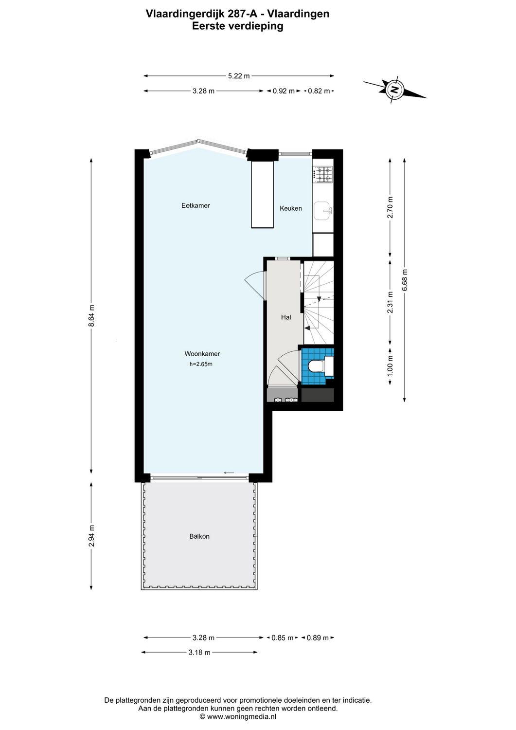 Vlaardingerdijk 287A, SCHIEDAM plattegrond 1