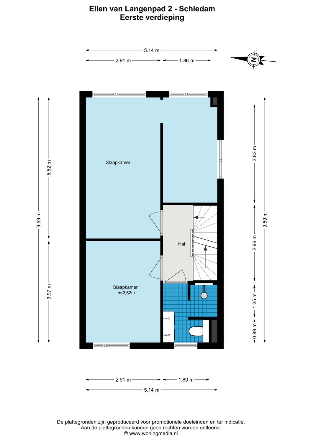 Ellen van Langenpad 2, SCHIEDAM plattegrond 1