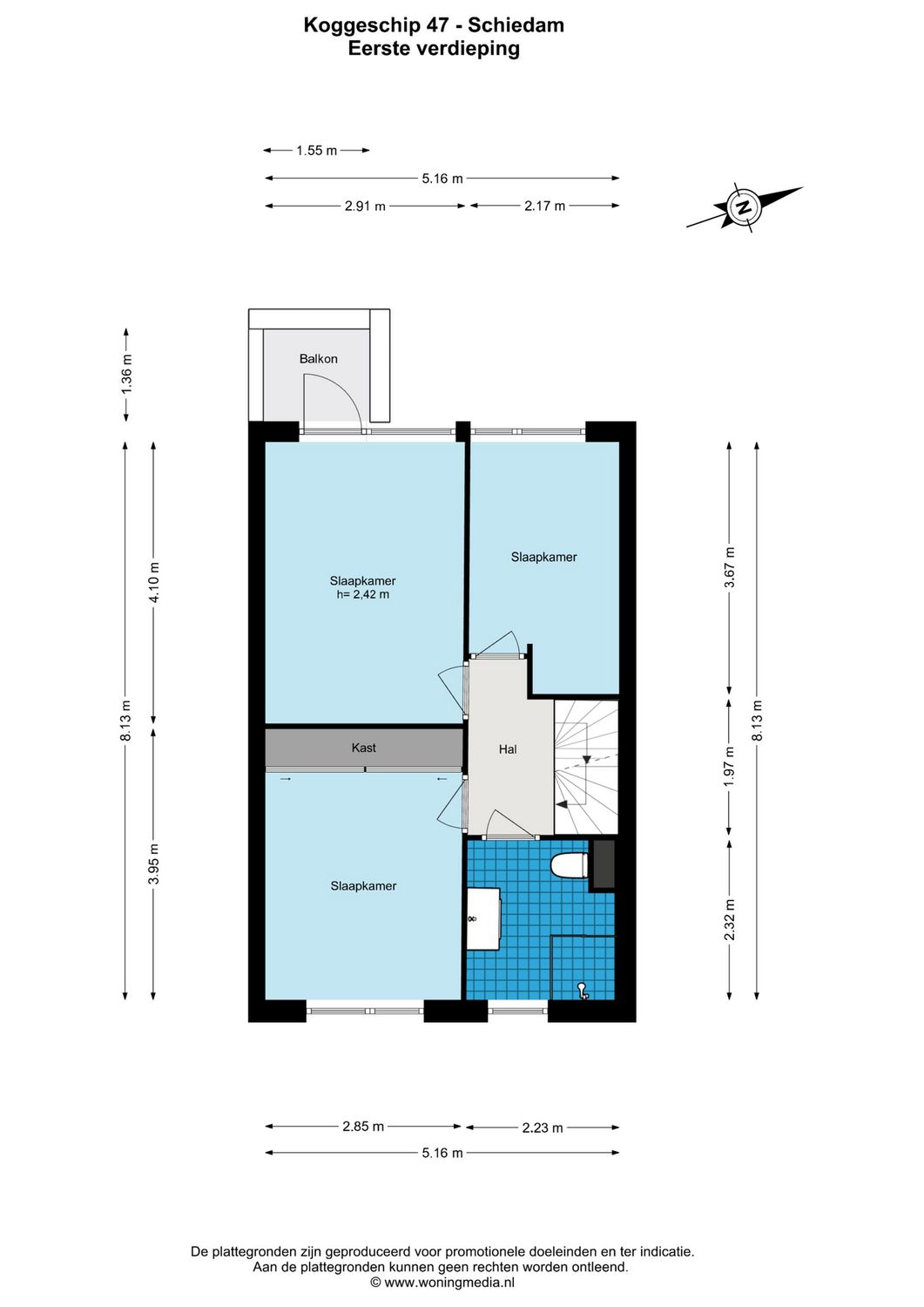 Koggeschip 47, SCHIEDAM plattegrond 2