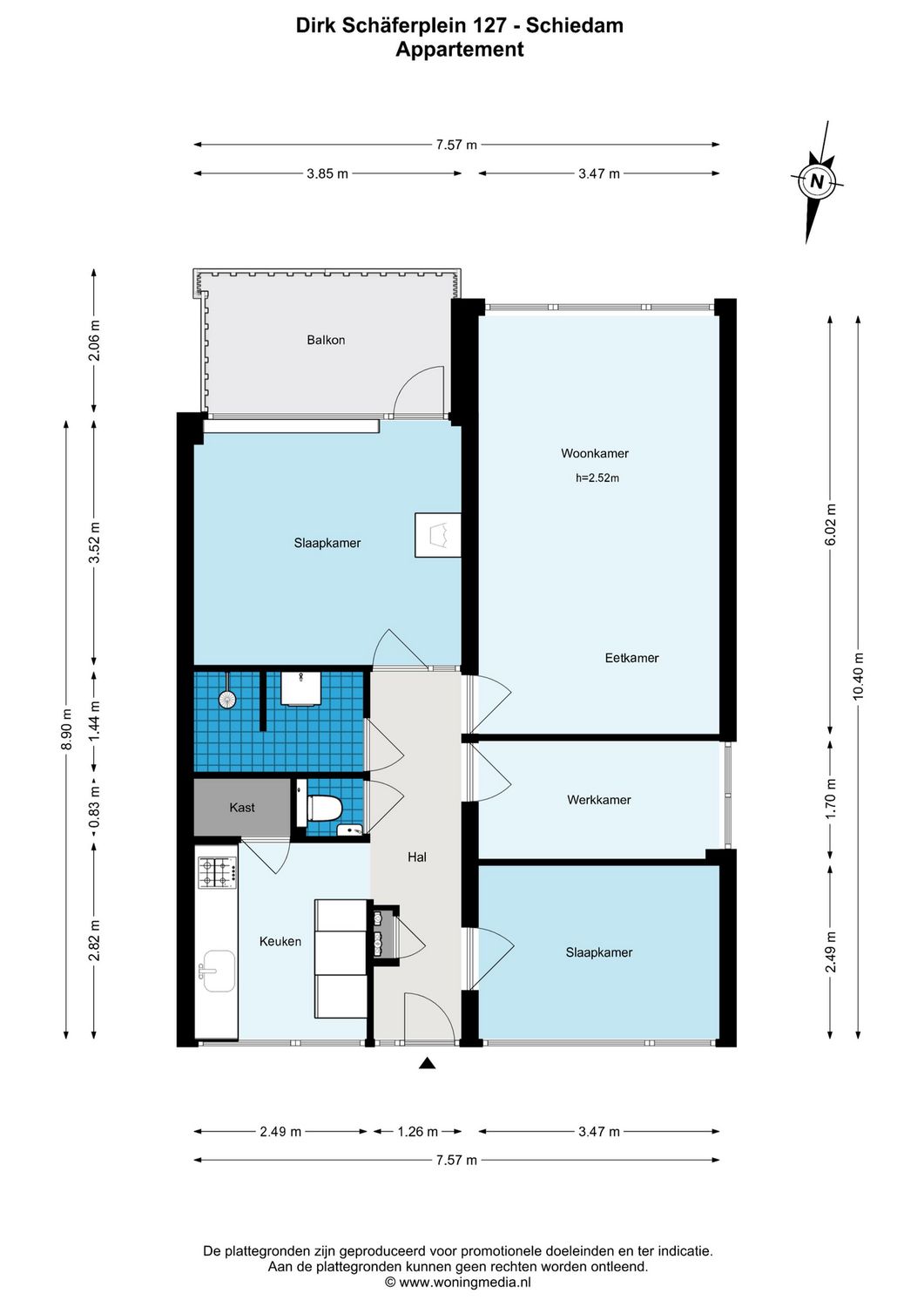 Dirk Sch&auml;ferplein 127, SCHIEDAM plattegrond 0