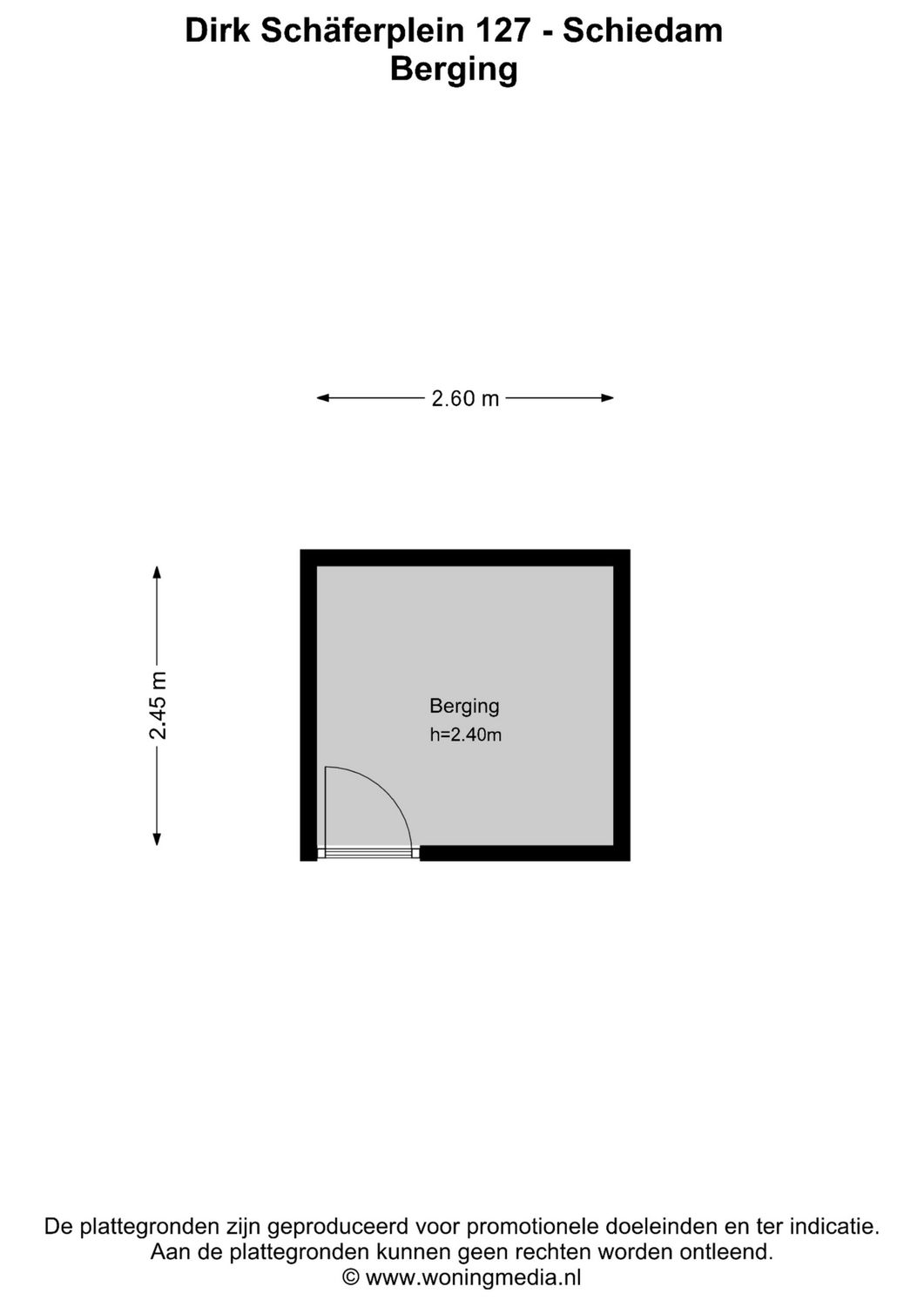 Dirk Sch&auml;ferplein 127, SCHIEDAM plattegrond 2