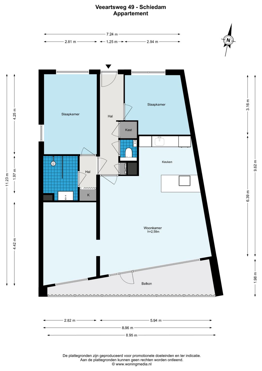 Veeartsweg 49, SCHIEDAM plattegrond 0