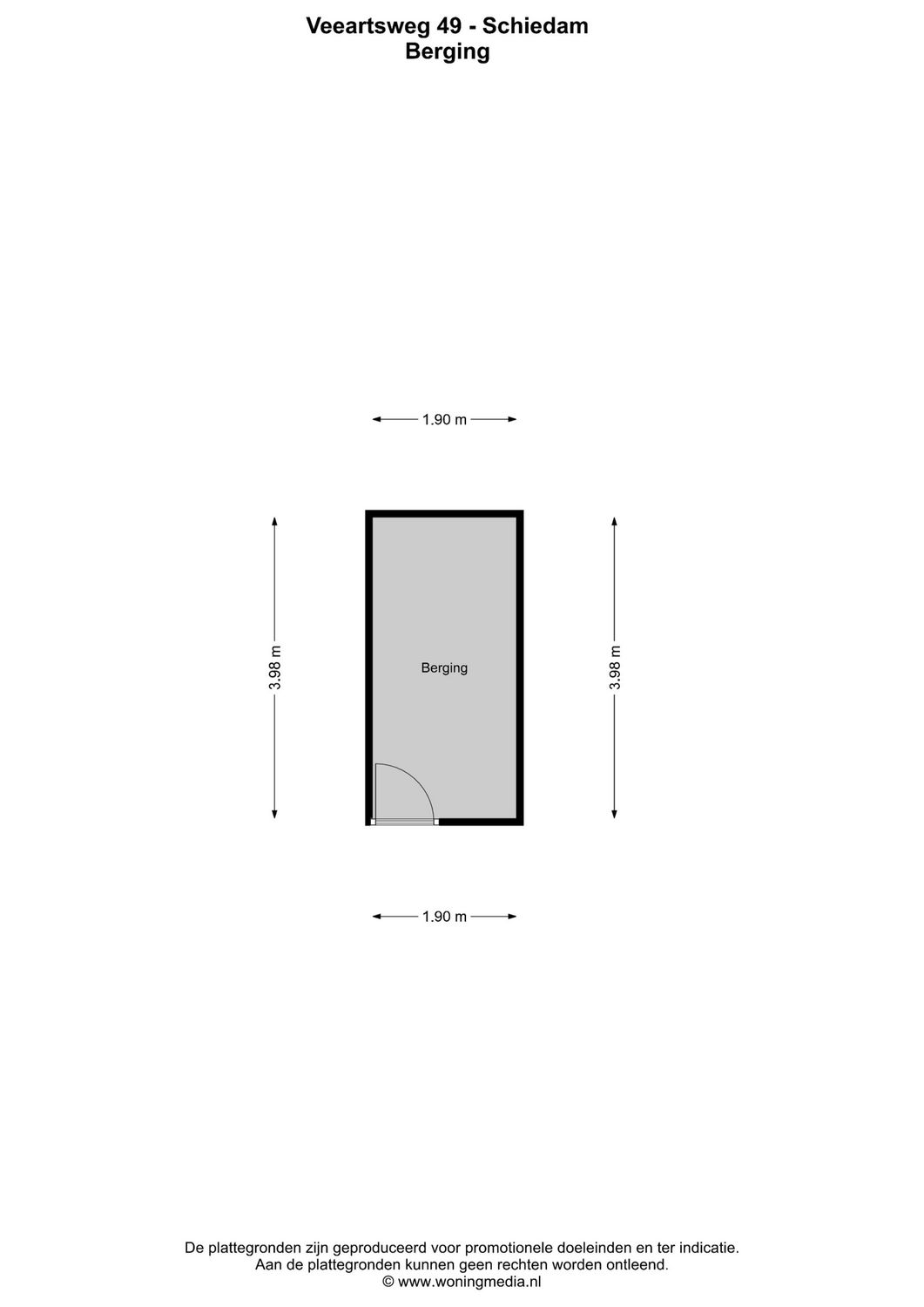 Veeartsweg 49, SCHIEDAM plattegrond 1