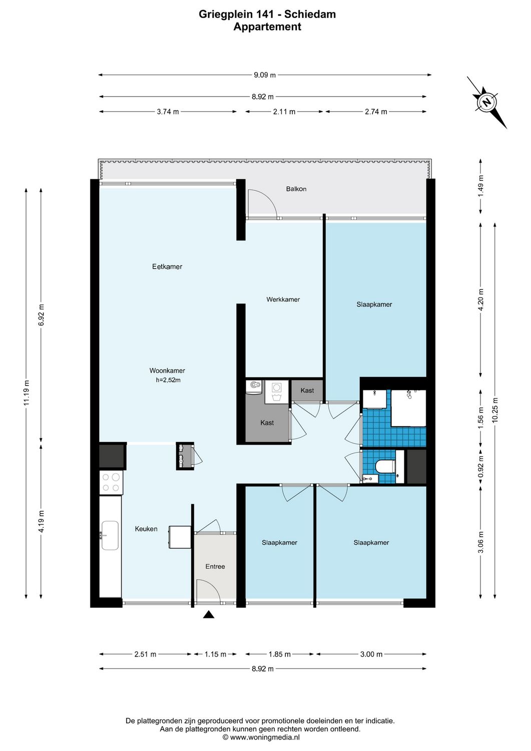 Griegplein 141, SCHIEDAM plattegrond 0