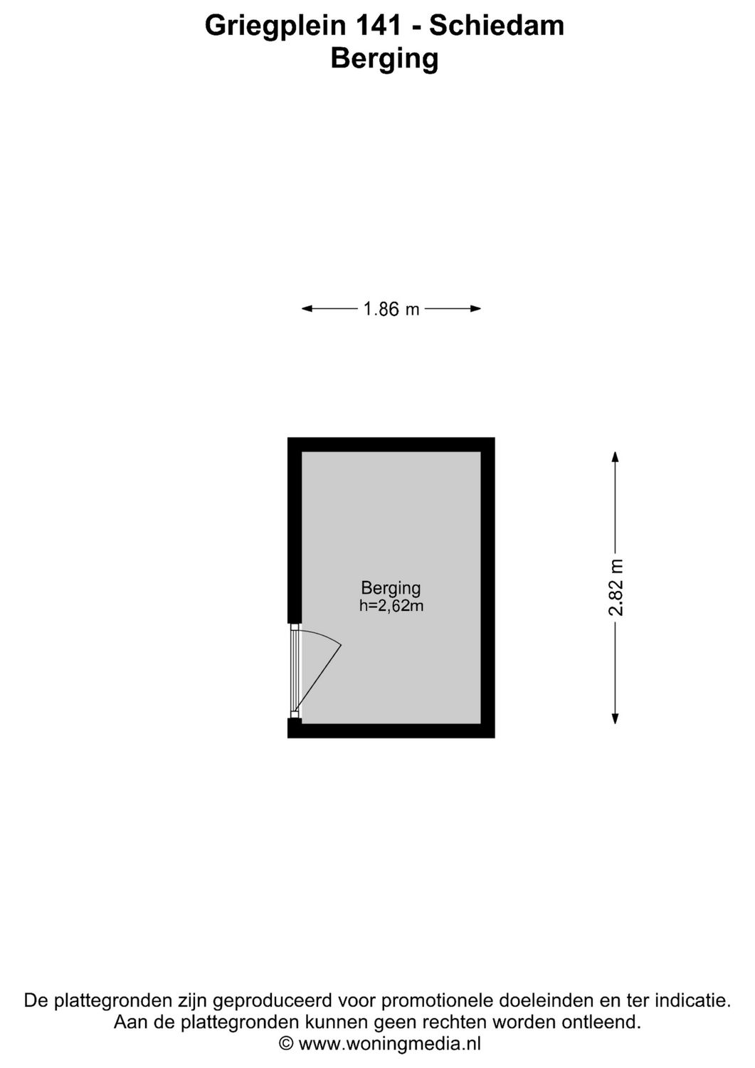 Griegplein 141, SCHIEDAM plattegrond 1