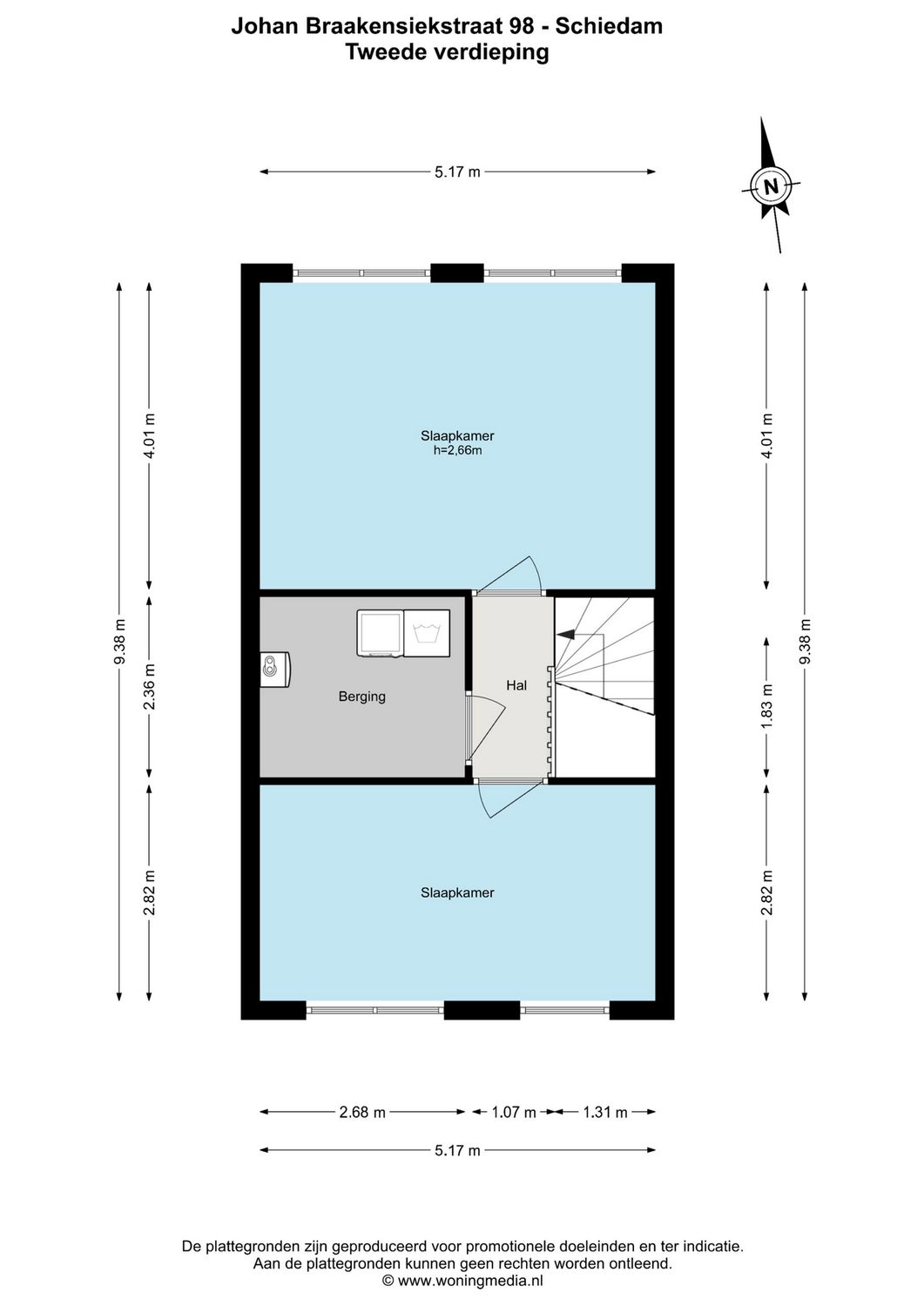 Johan Braakensiekstraat 98, SCHIEDAM plattegrond 3