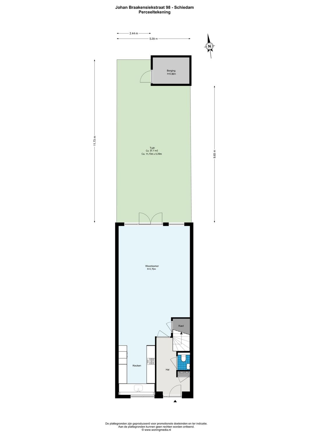 Johan Braakensiekstraat 98, SCHIEDAM plattegrond 0