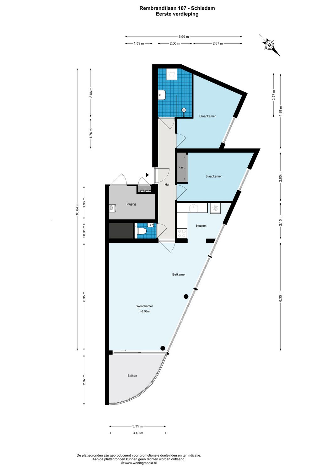 Rembrandtlaan 107, SCHIEDAM plattegrond 0