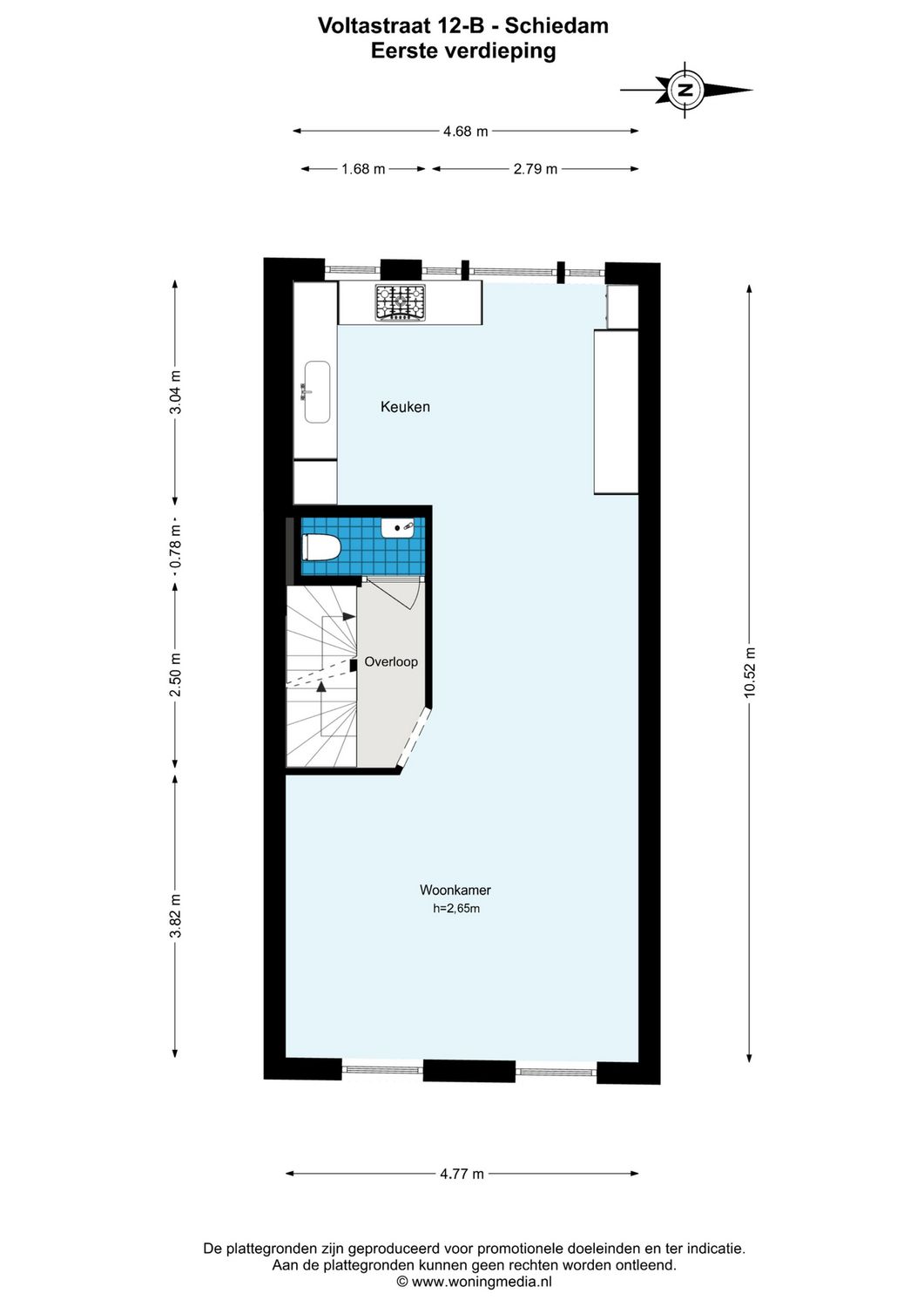 Voltastraat 12B, SCHIEDAM plattegrond 0