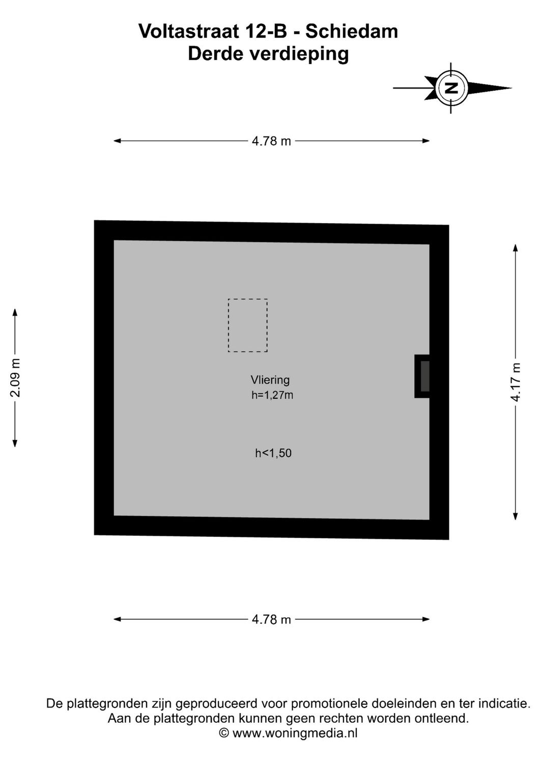 Voltastraat 12B, SCHIEDAM plattegrond 2