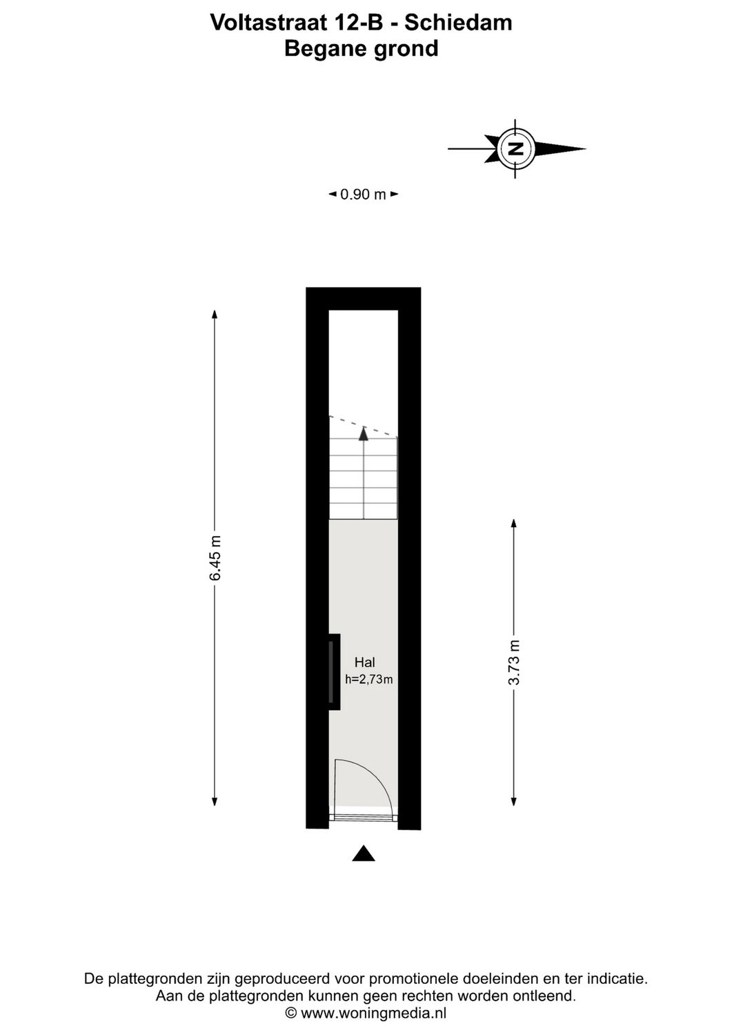 Voltastraat 12B, SCHIEDAM plattegrond 3