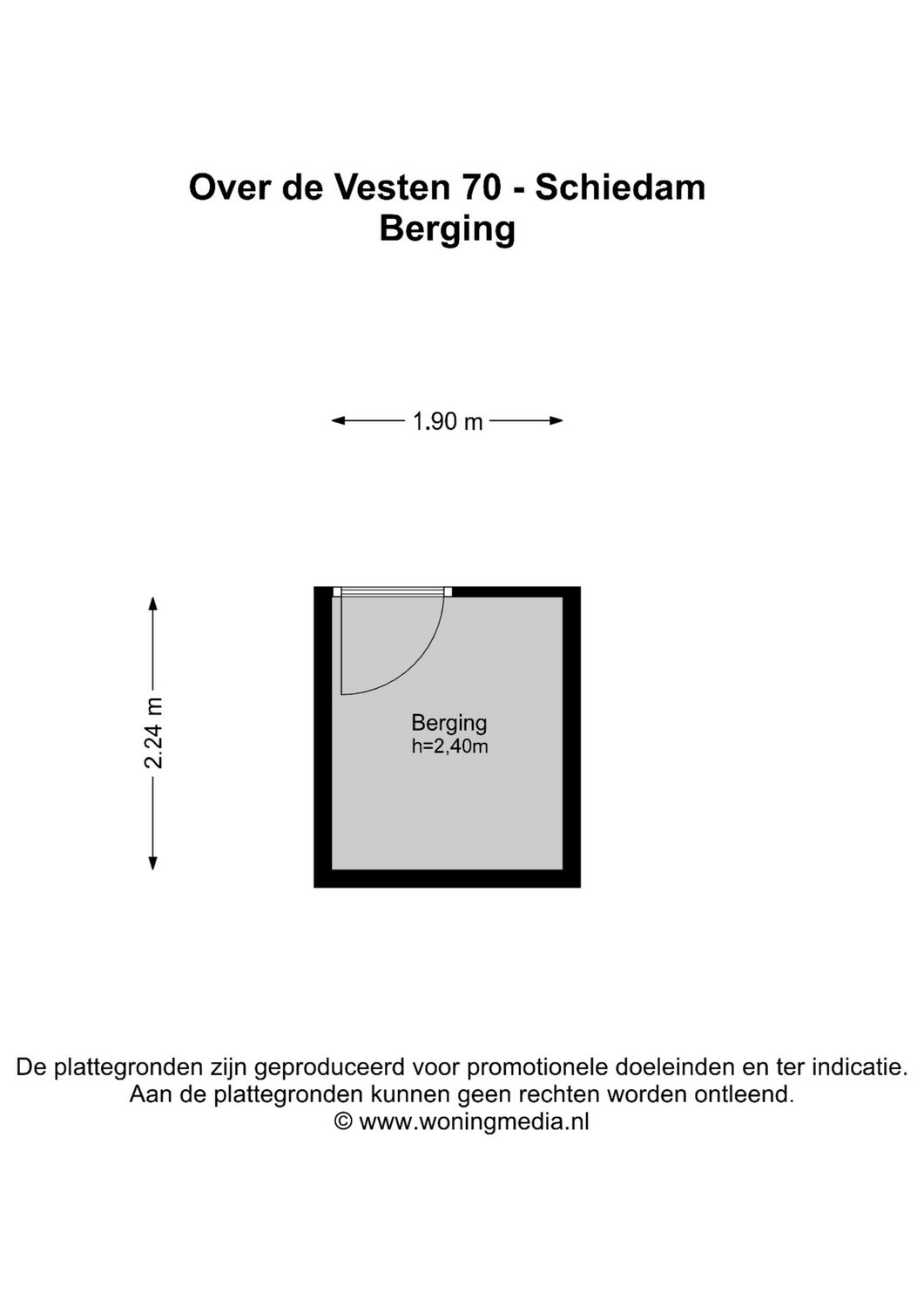 Over de Vesten 70, SCHIEDAM plattegrond 1
