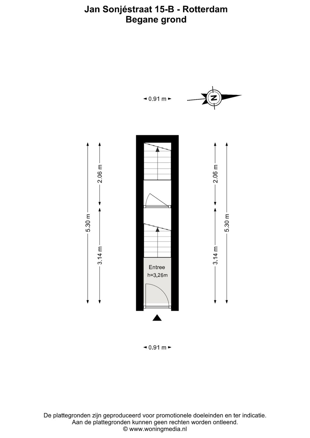 Jan Sonj&eacute;straat 15B, ROTTERDAM plattegrond 0