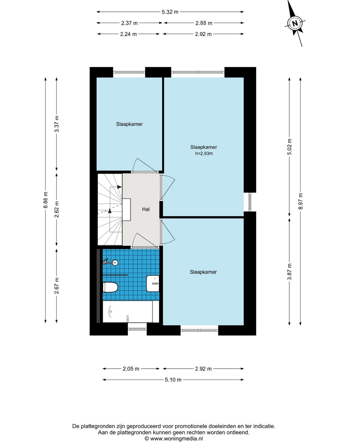 Zwembaan 9, VLAARDINGEN plattegrond 1