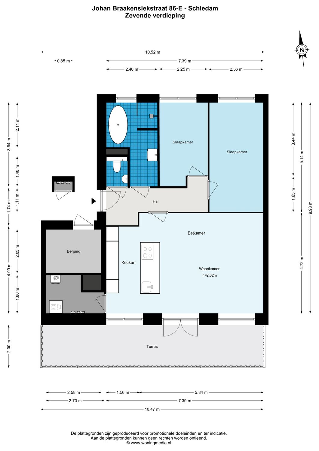 Johan Braakensiekstraat 86, SCHIEDAM plattegrond 0