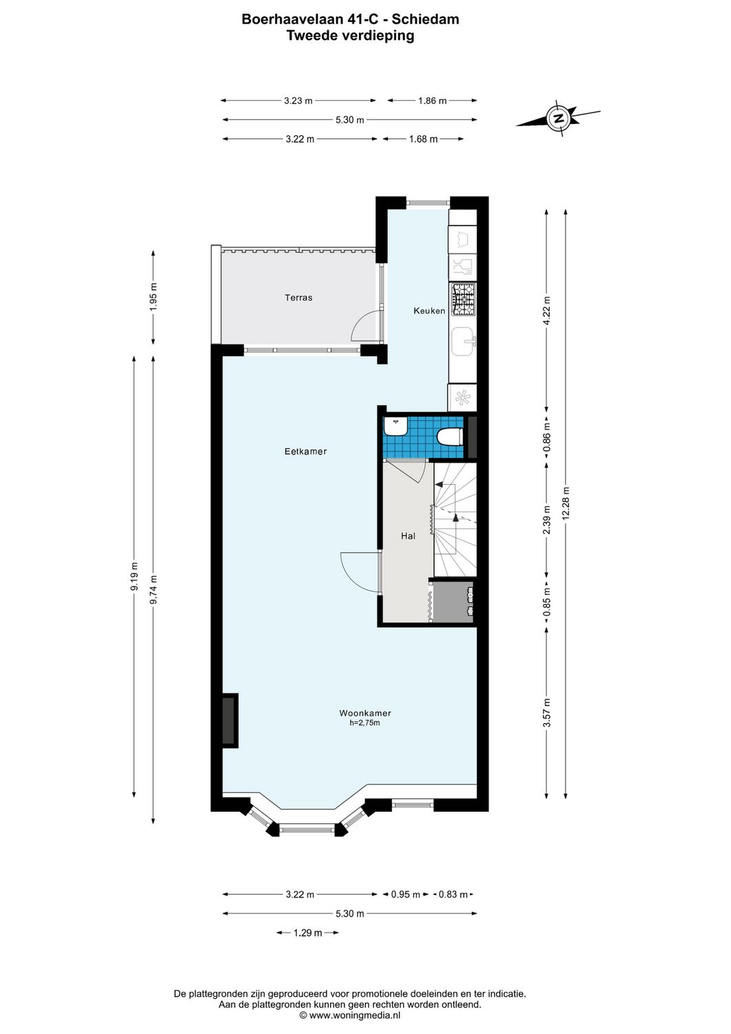 Boerhaavelaan 41C, SCHIEDAM plattegrond 1