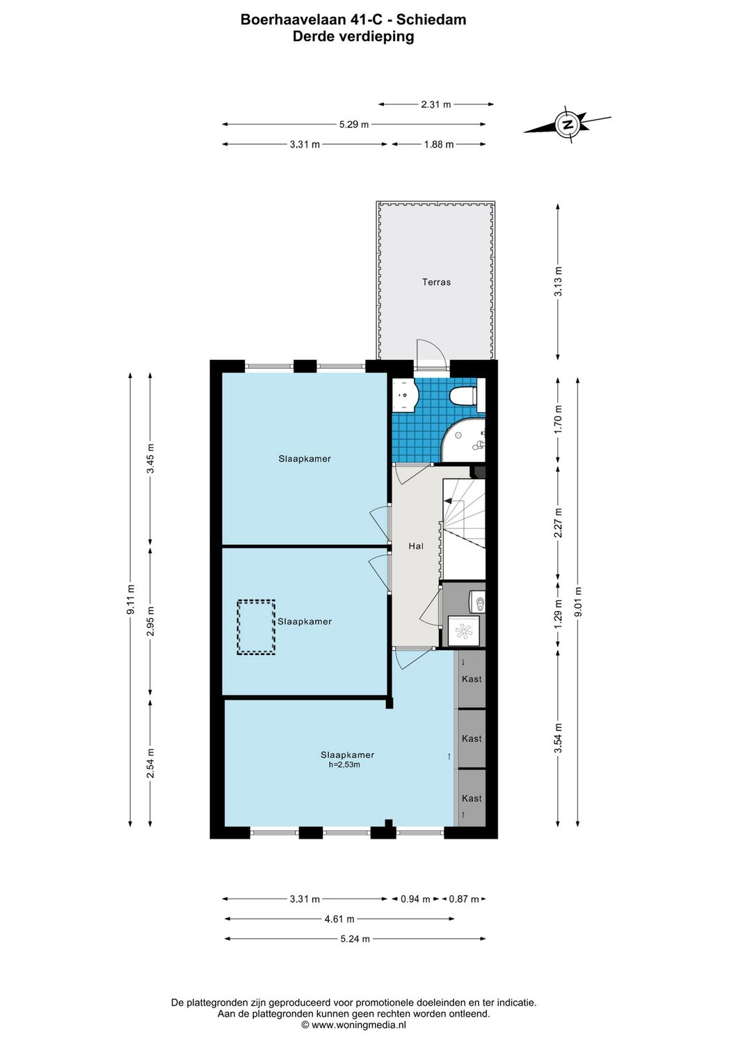 Boerhaavelaan 41C, SCHIEDAM plattegrond 2
