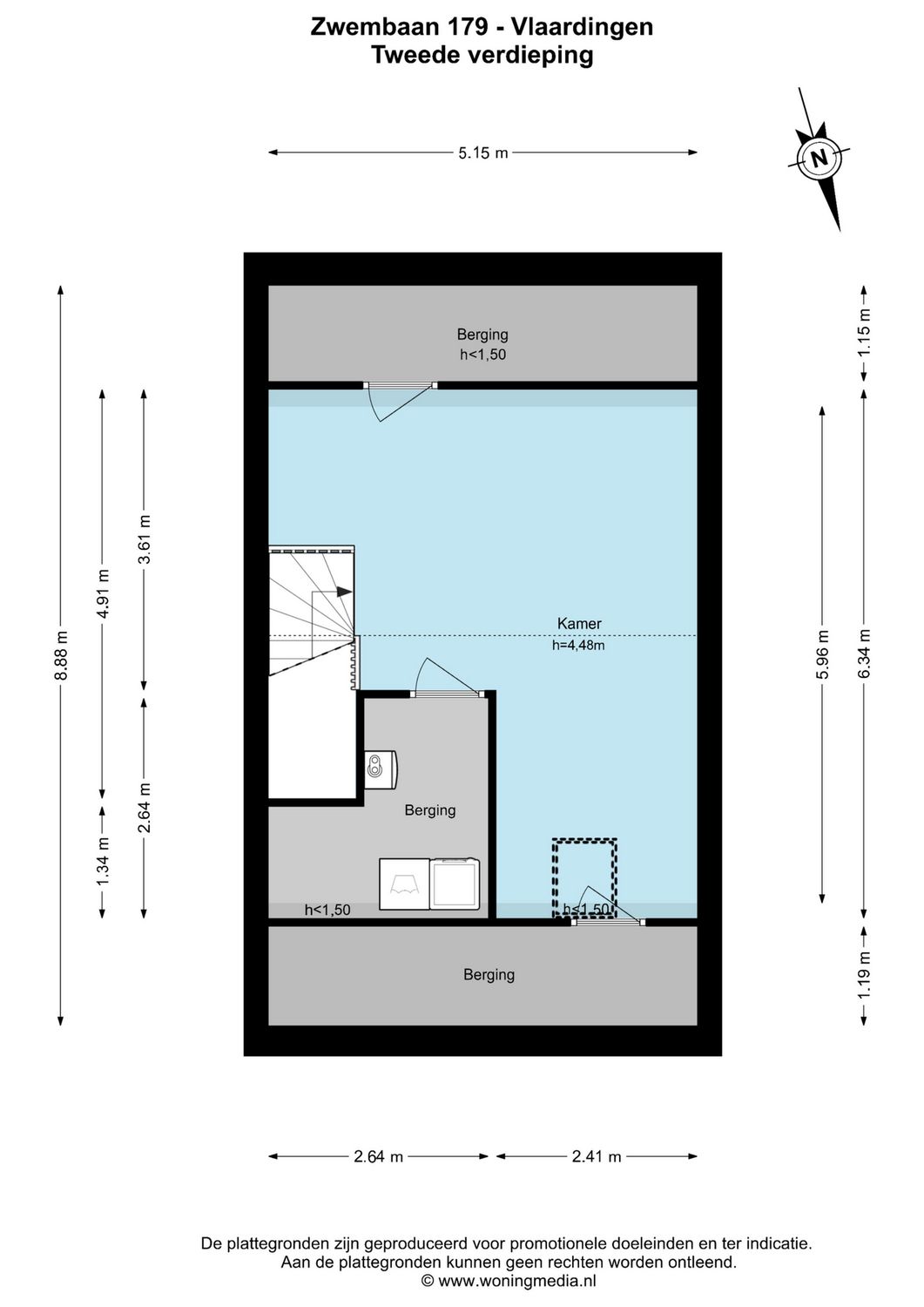 Zwembaan 179, VLAARDINGEN plattegrond 3