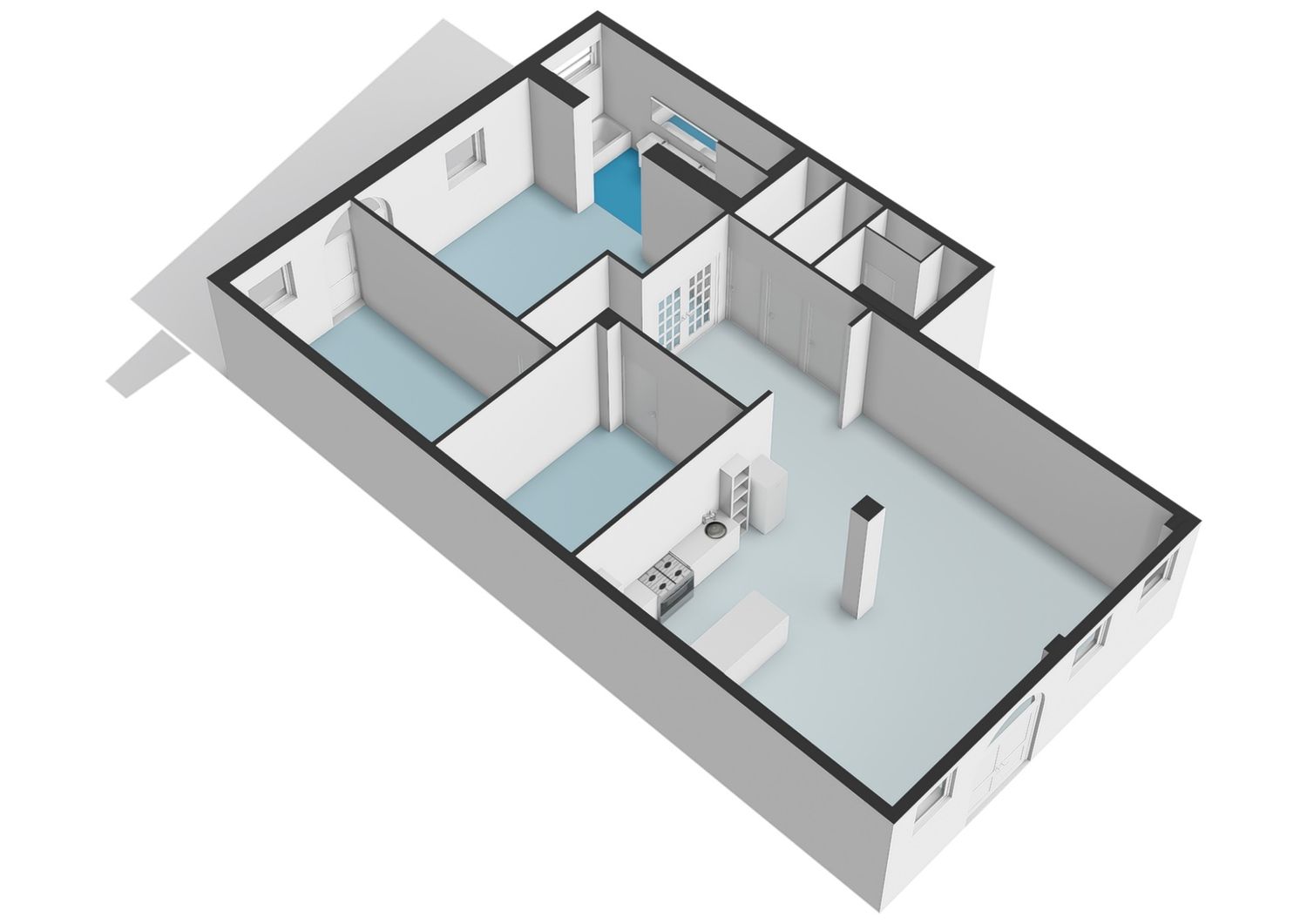 Noordvestsingel 81 1, SCHIEDAM plattegrond 2