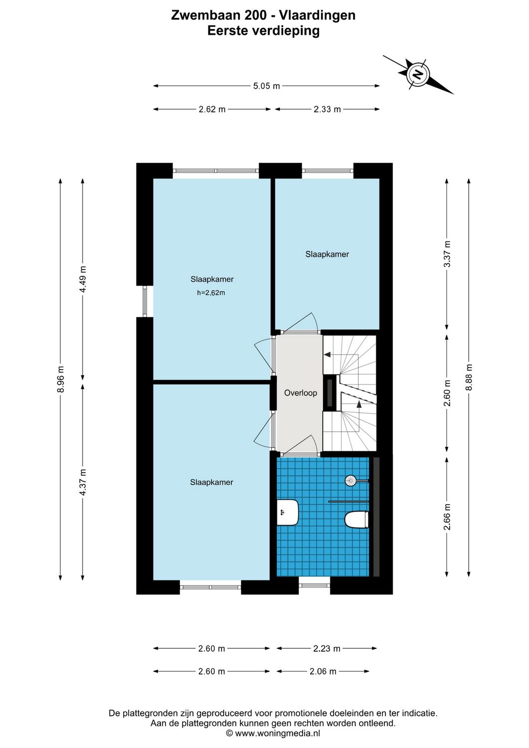 Zwembaan 200, VLAARDINGEN plattegrond 1