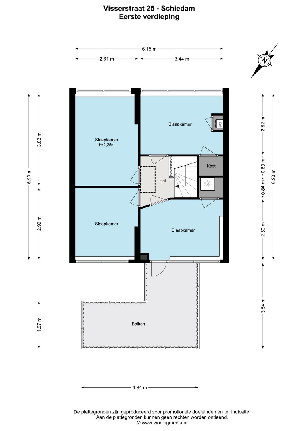Visserstraat 25, SCHIEDAM plattegrond 3