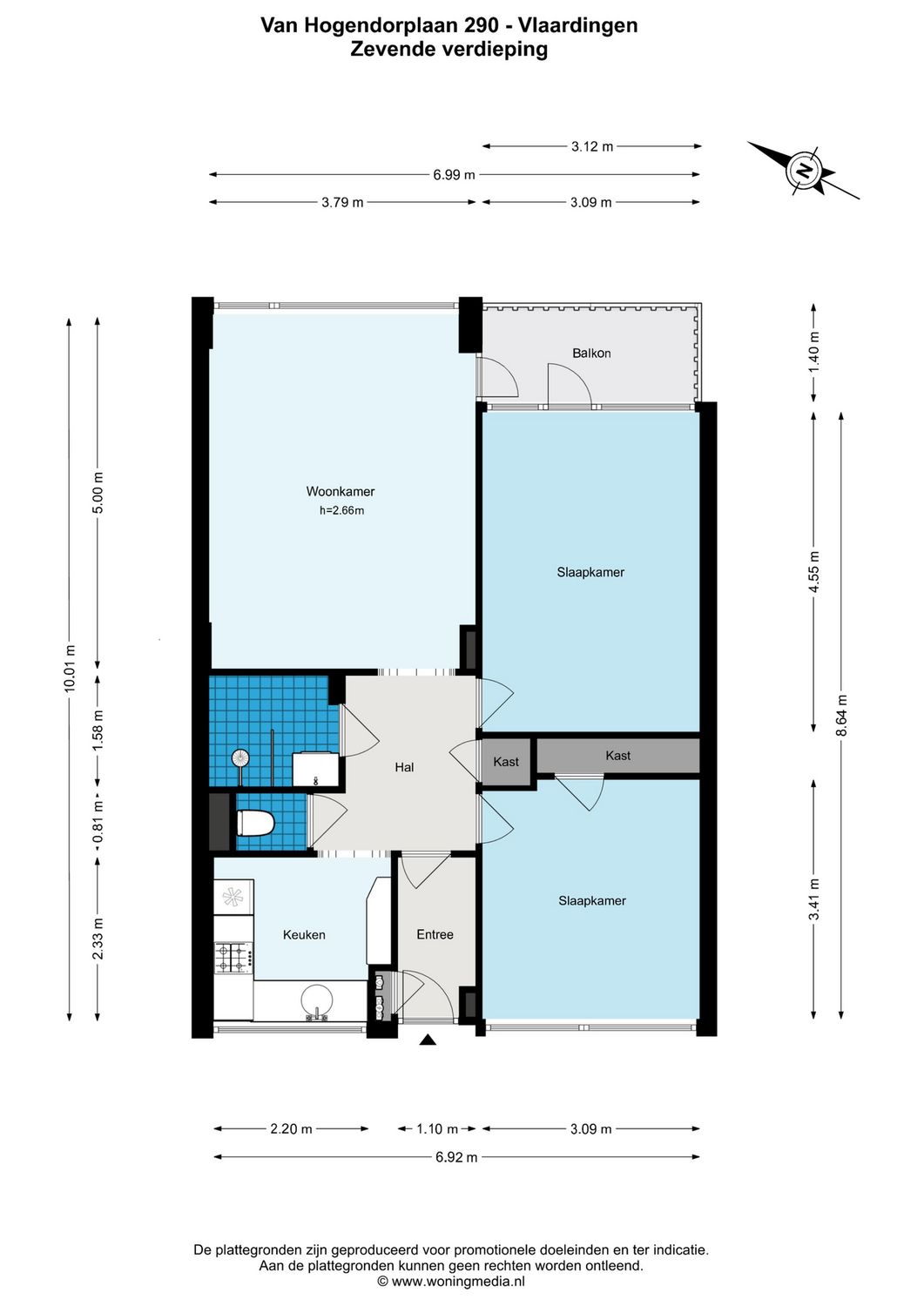 van Hogendorplaan 290, VLAARDINGEN plattegrond 0