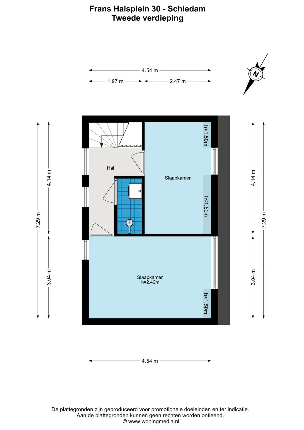 Frans Halsplein 30, SCHIEDAM plattegrond 1