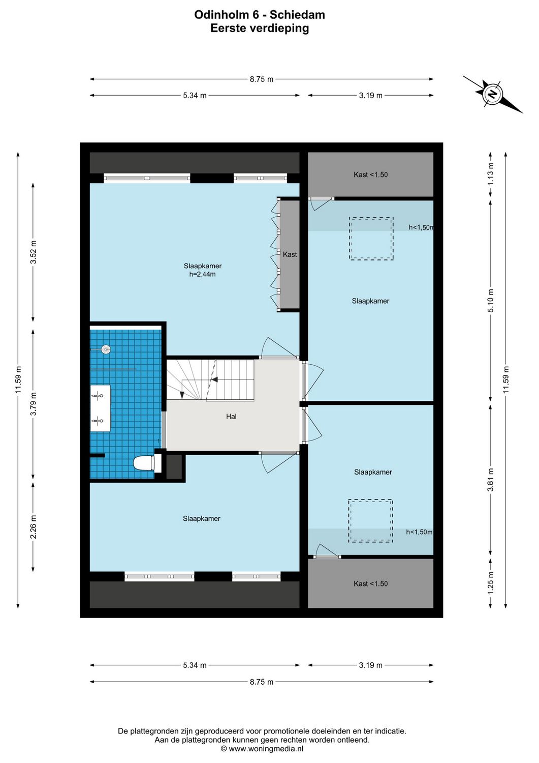 Odinholm 6, SCHIEDAM plattegrond 1