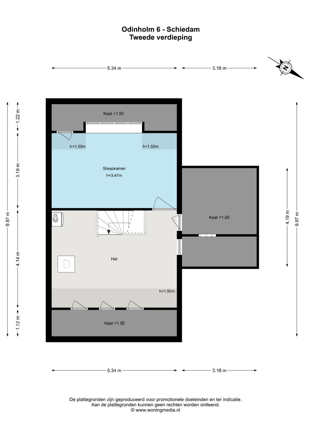 Odinholm 6, SCHIEDAM plattegrond 2