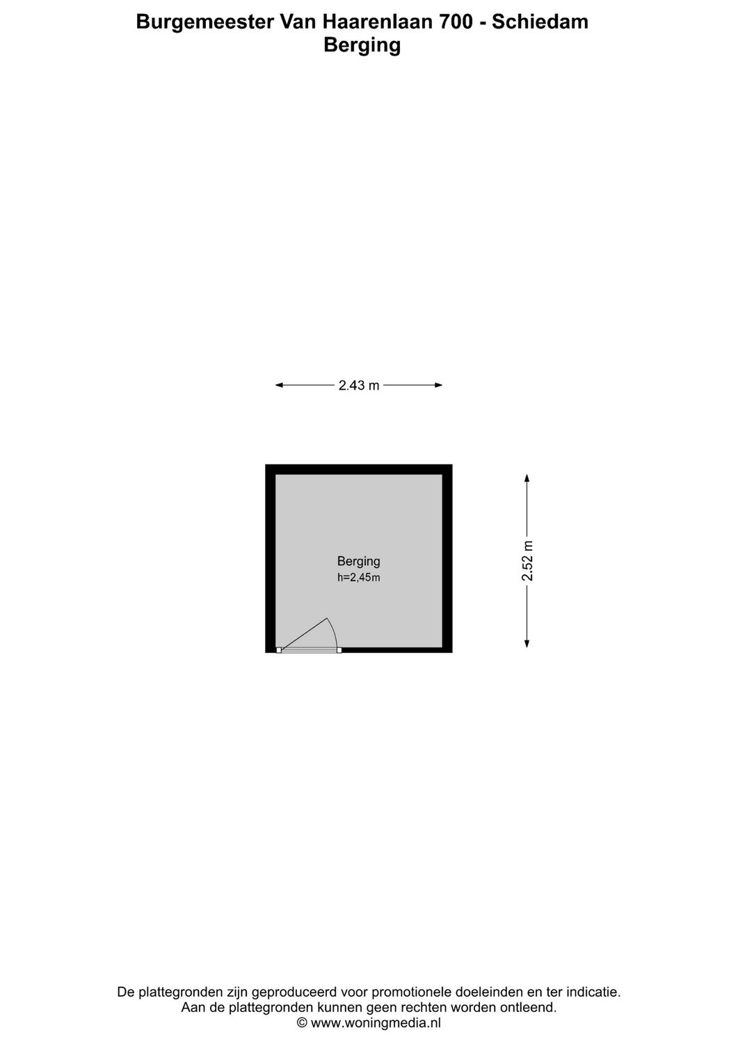 Burgemeester Van Haarenlaan 700, SCHIEDAM plattegrond 1