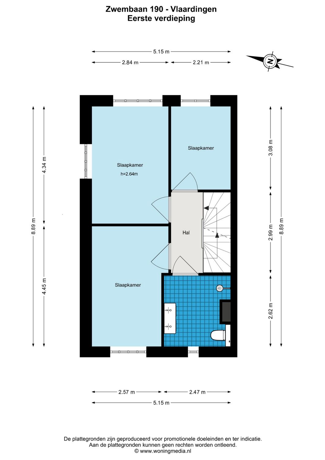 Zwembaan 190, VLAARDINGEN plattegrond 1