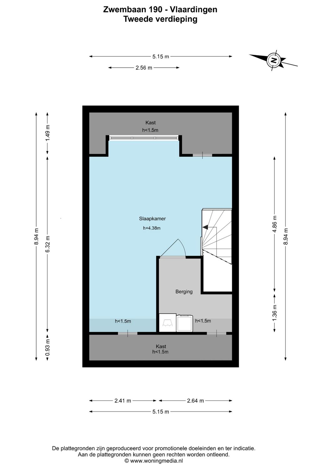 Zwembaan 190, VLAARDINGEN plattegrond 2