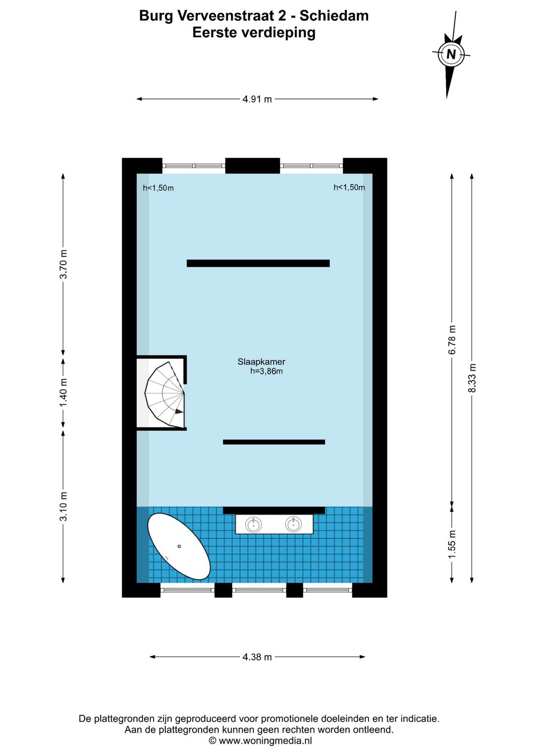 Burgemeester Verveenstraat 2, SCHIEDAM plattegrond 1