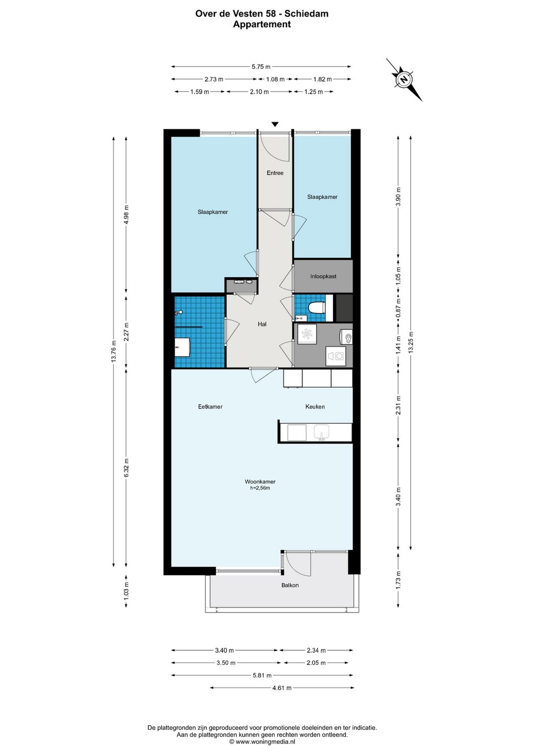 Over de Vesten 58, SCHIEDAM plattegrond 0