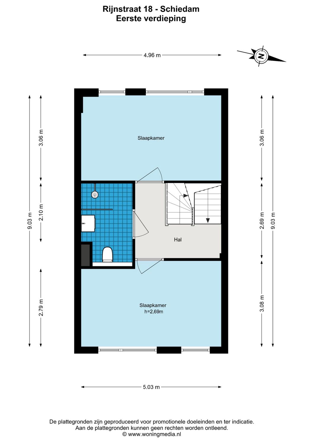 Rijnstraat 18, SCHIEDAM plattegrond 1