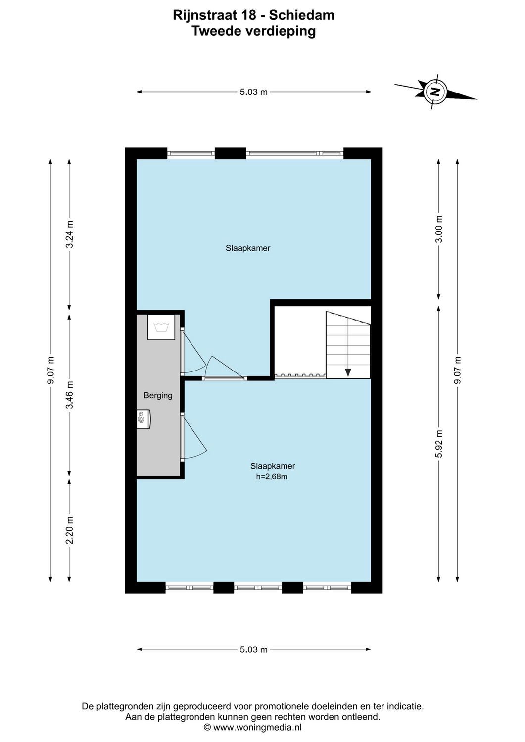 Rijnstraat 18, SCHIEDAM plattegrond 2