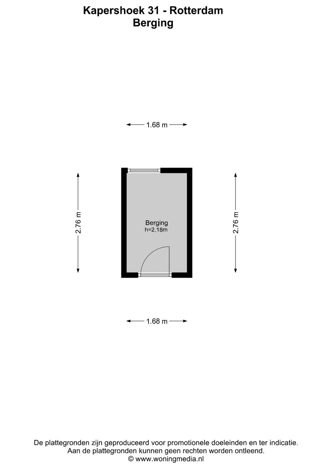 Kapershoek 31, ROTTERDAM plattegrond 1
