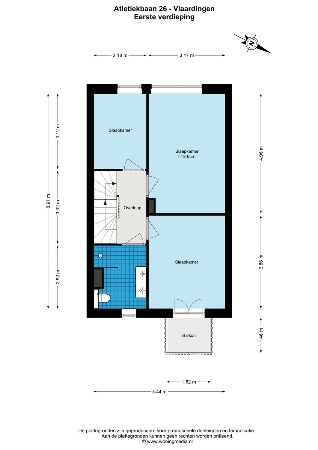 Atletiekbaan 26, VLAARDINGEN plattegrond 3