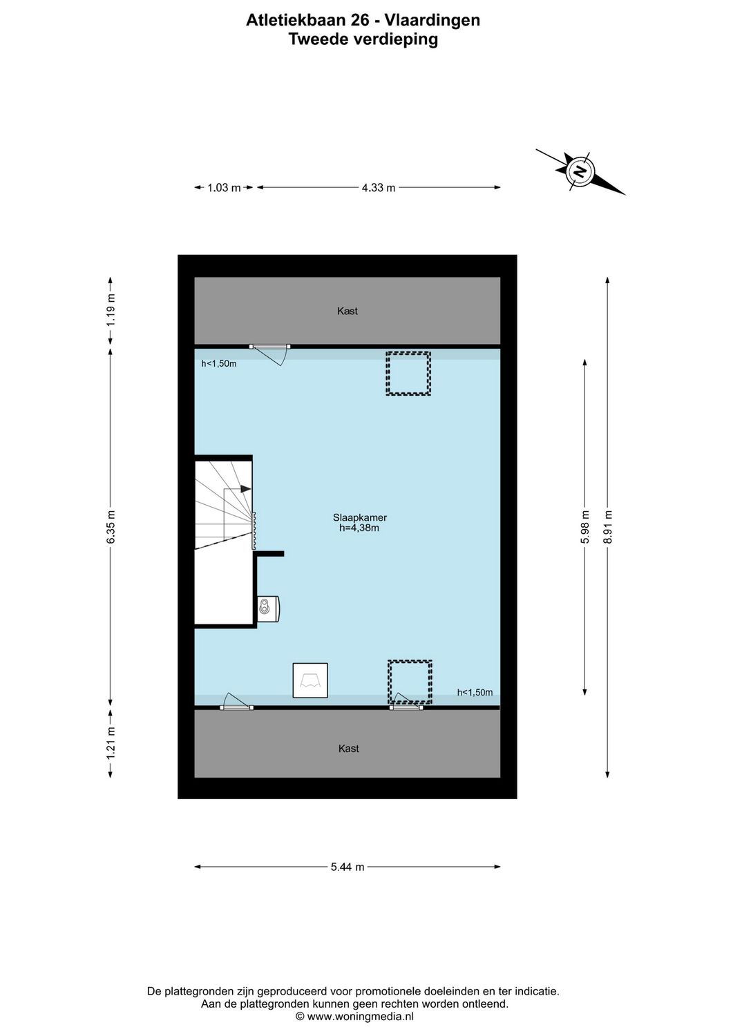 Atletiekbaan 26, VLAARDINGEN plattegrond 6