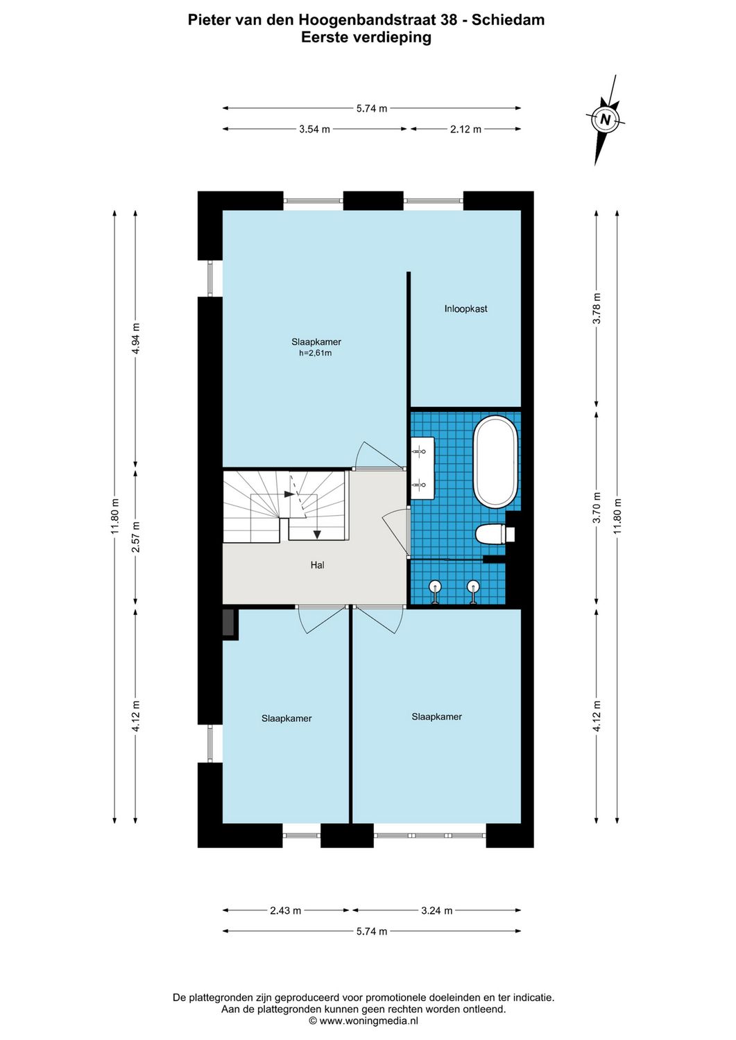 Pieter van den Hoogenbandstraat 38, SCHIEDAM plattegrond 3
