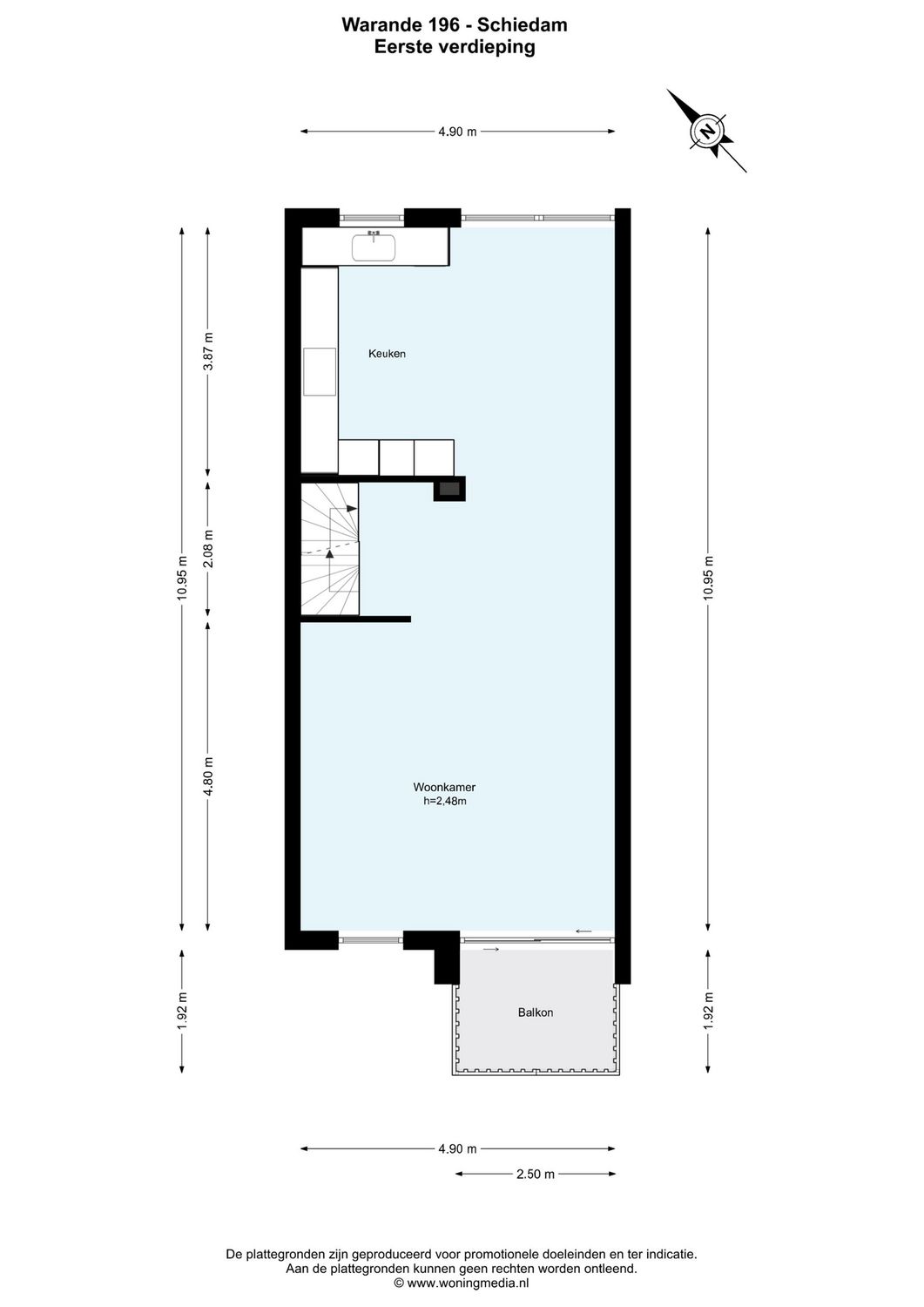 Warande 196, SCHIEDAM plattegrond 2
