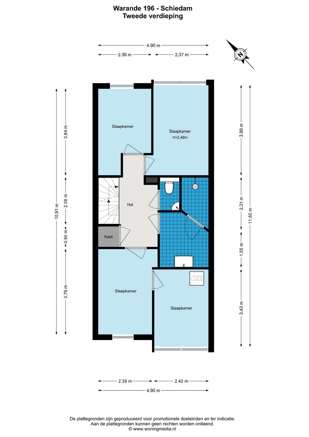 Warande 196, SCHIEDAM plattegrond 3