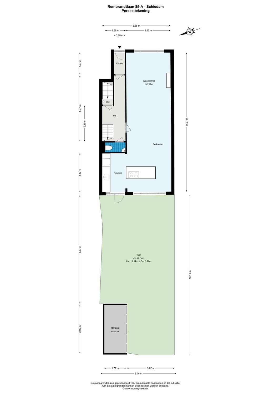 Rembrandtlaan 85A, SCHIEDAM plattegrond 0