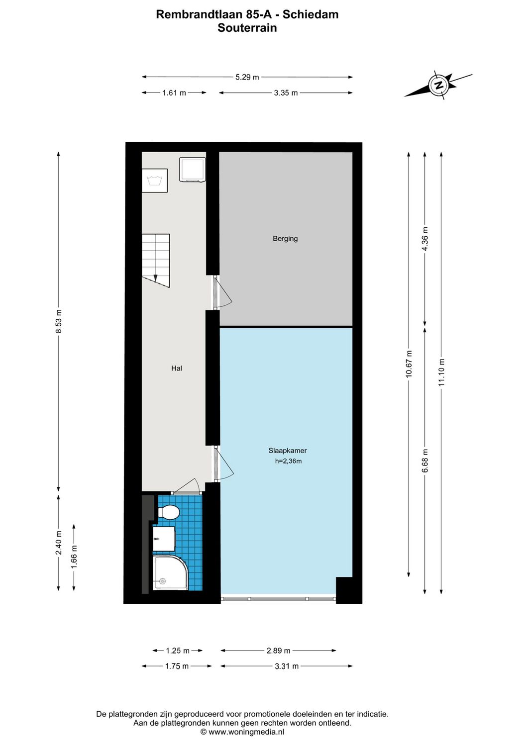 Rembrandtlaan 85A, SCHIEDAM plattegrond 3