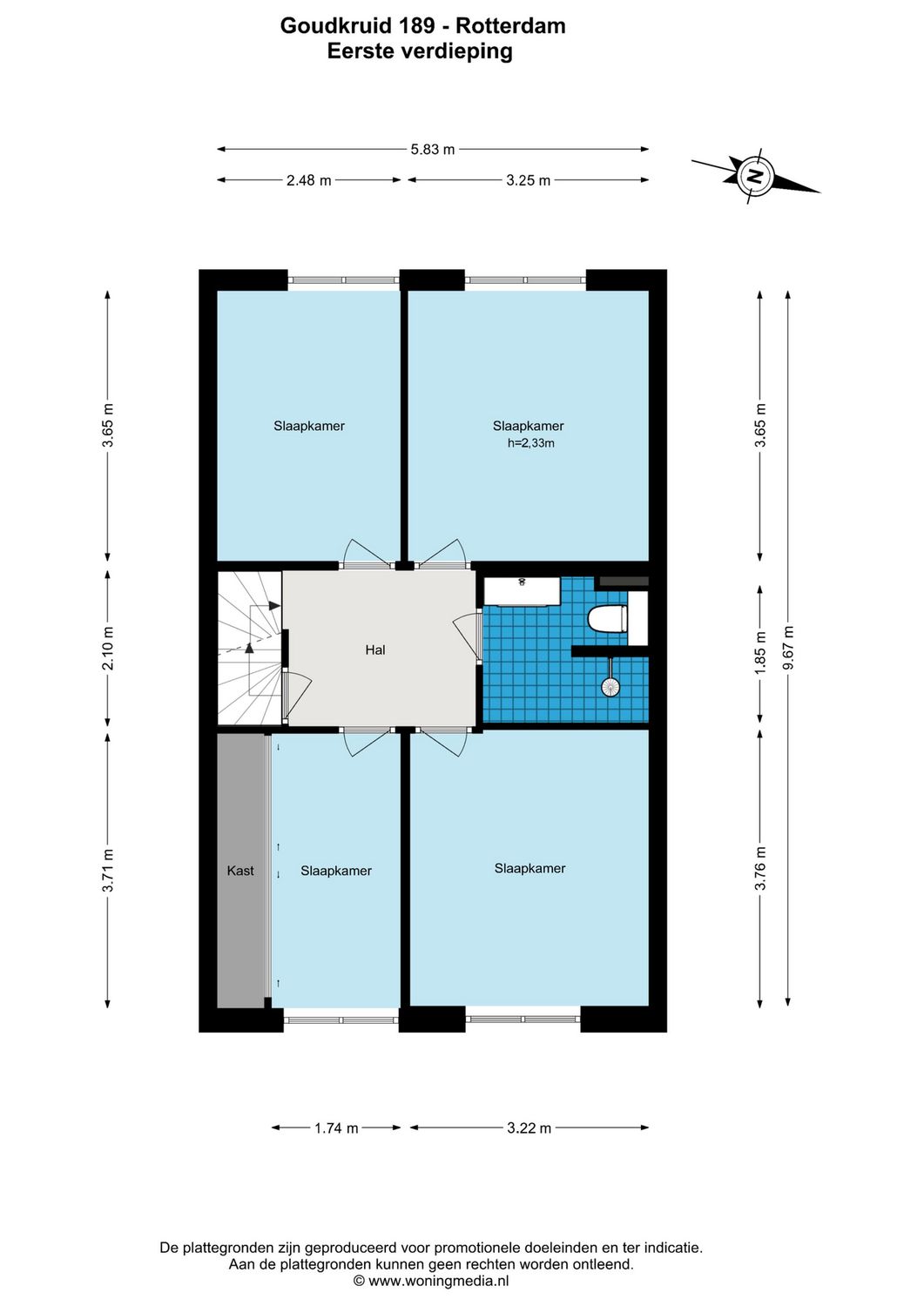 Goudkruid 189, ROTTERDAM plattegrond 2