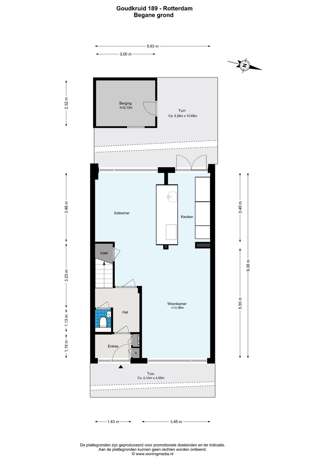 Goudkruid 189, ROTTERDAM plattegrond 1