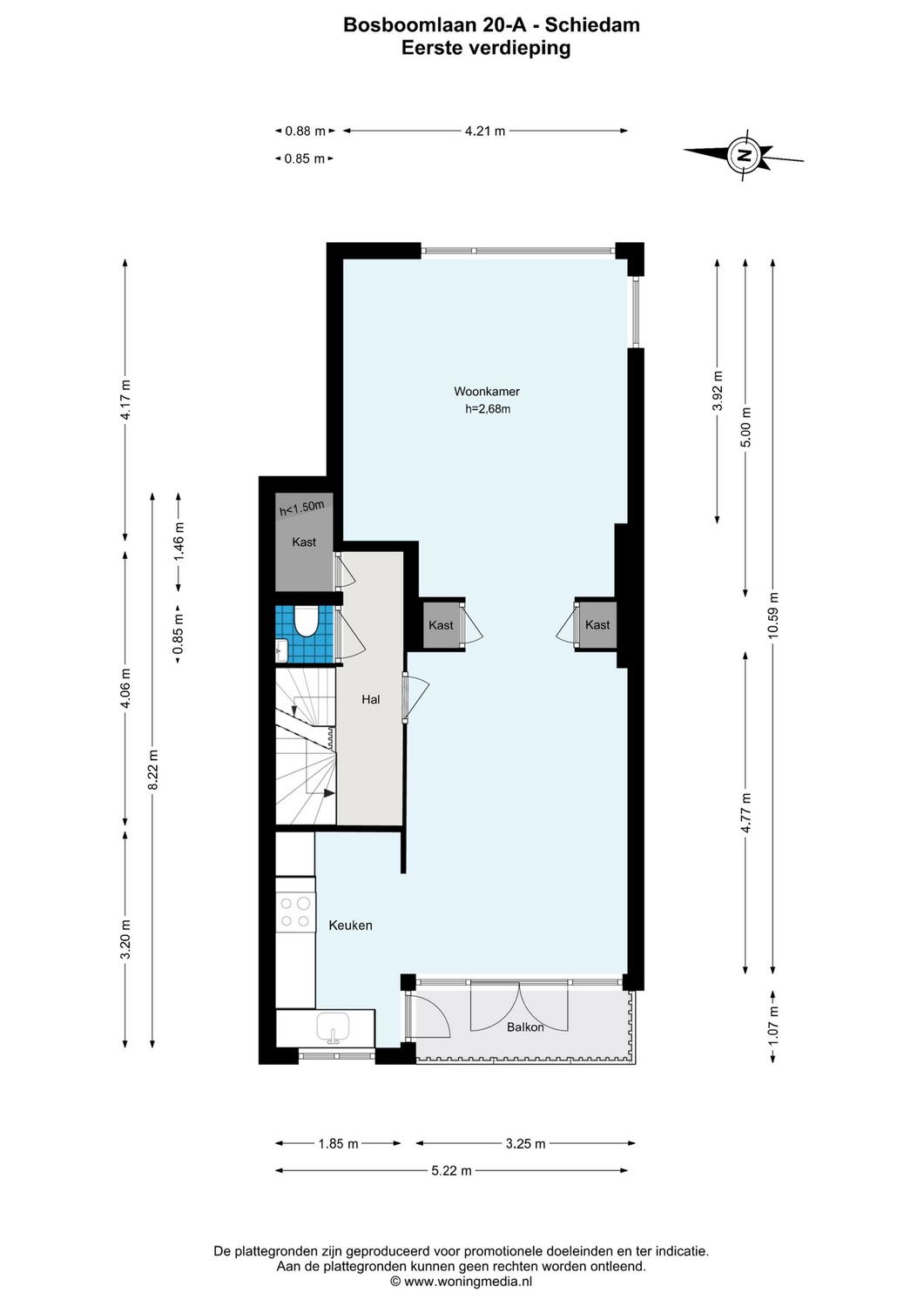 Bosboomlaan 20A, SCHIEDAM plattegrond 3