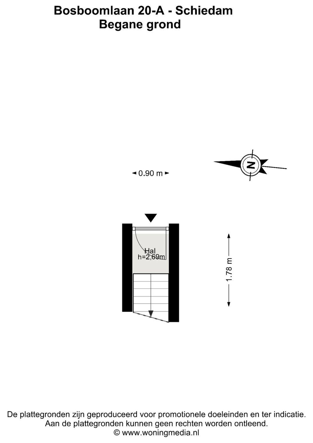 Bosboomlaan 20A, SCHIEDAM plattegrond 0
